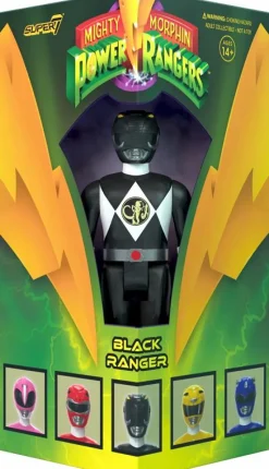 Mighty Morphin Power Rangers - Black Ranger ReAction 3.75" Action Figure (2023 SDCC Exclusive)