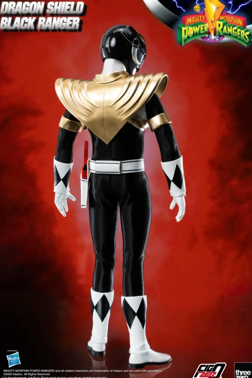 Mighty Morphin Power Rangers - Dragon Shield Black Ranger FigZero 1/6th Scale Action Figure