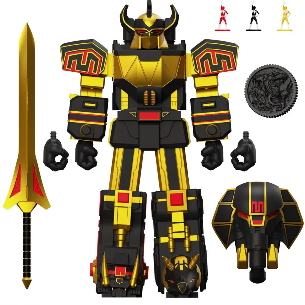 Mighty Morphin' Power Rangers - Megazord (Black & Gold Variant) Ultimates! 8" Action Figure (Wave 5)