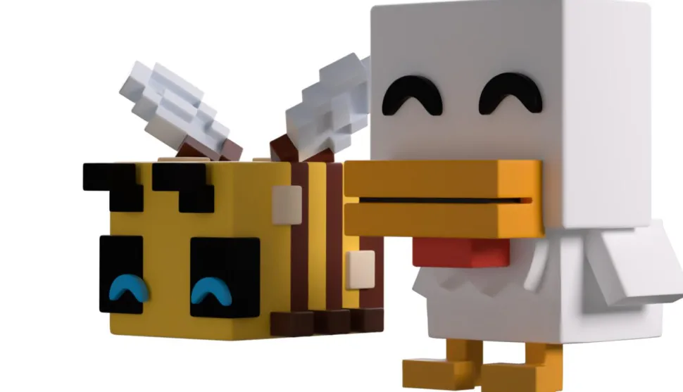 Minecraft - Bee and Chicken Monitor Buddiez 2.5" Vinyl Figure 2-Pack
