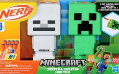 Minecraft - Creeper & Skeleton Mob Pack Nerf Dart Blaster 2-Pack