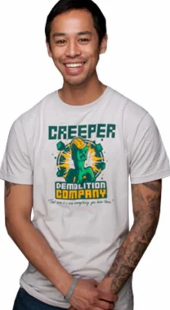 Minecraft - Creeper Demolition Co Silver Male T-Shirt