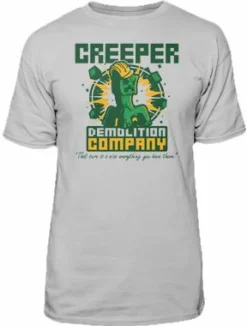 Minecraft - Creeper Demolition Co Silver Male T-Shirt