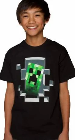 Minecraft - Creeper Inside Kids or Youth Black T-Shirt