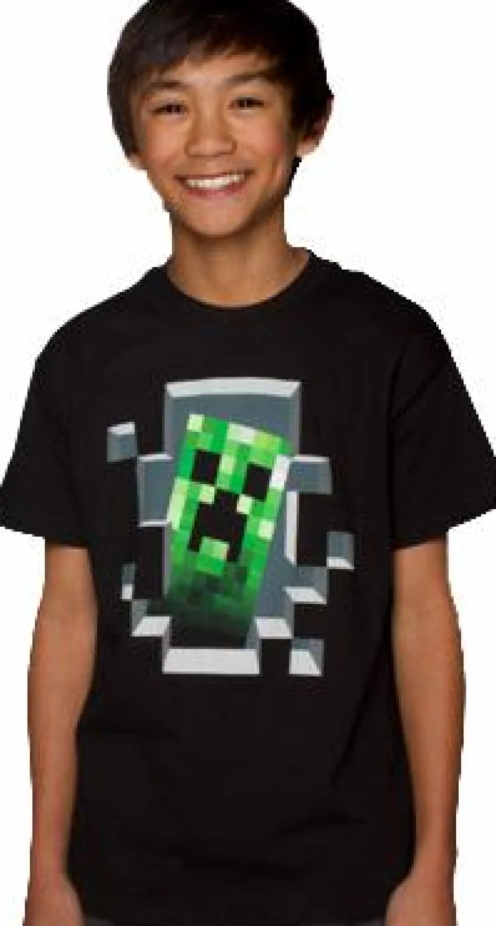 Minecraft - Creeper Inside Kids or Youth Black T-Shirt