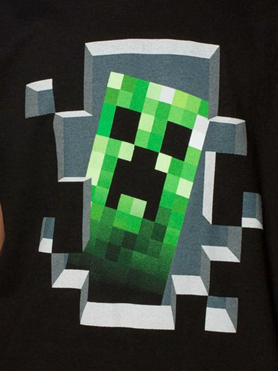 Minecraft - Creeper Inside Kids or Youth Black T-Shirt