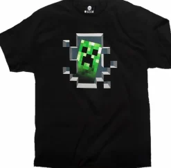 Minecraft - Creeper Inside Black Male T-Shirt