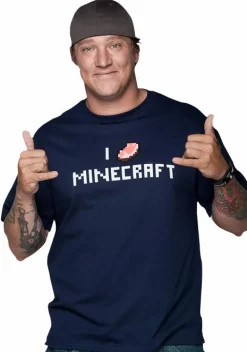 Minecraft - I Porkchop Minecraft Navy Male T-Shirt
