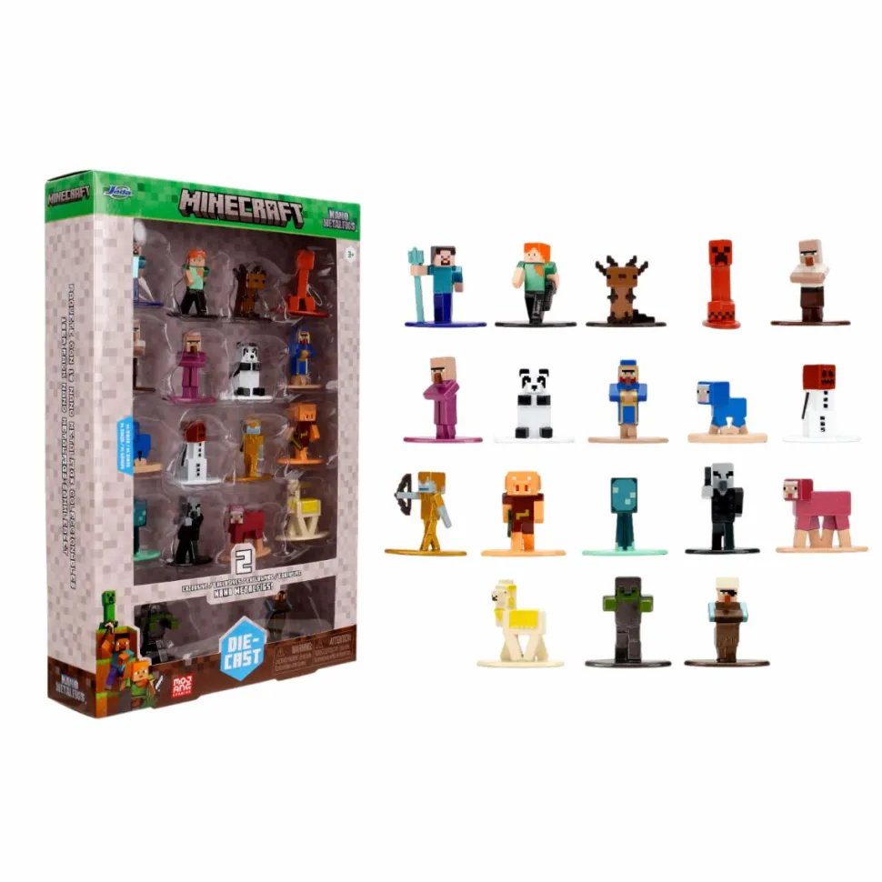 Minecraft - Nano Metalfigs 1.65" Exclusive Die-Cast Figure 18-Pack (Series 14)