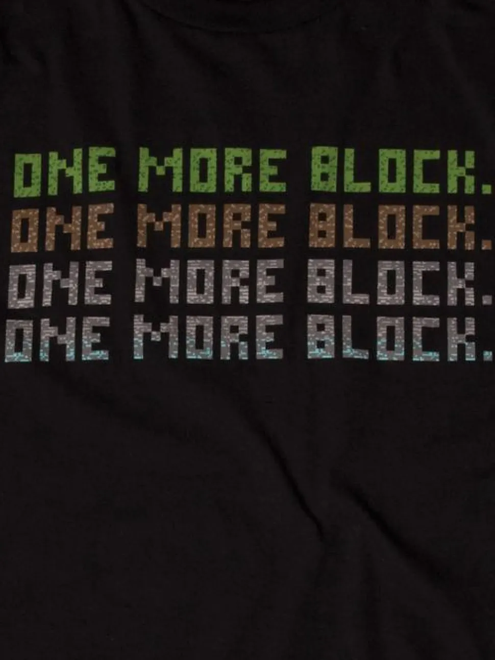 Minecraft - One More Block Black Male T-Shirt