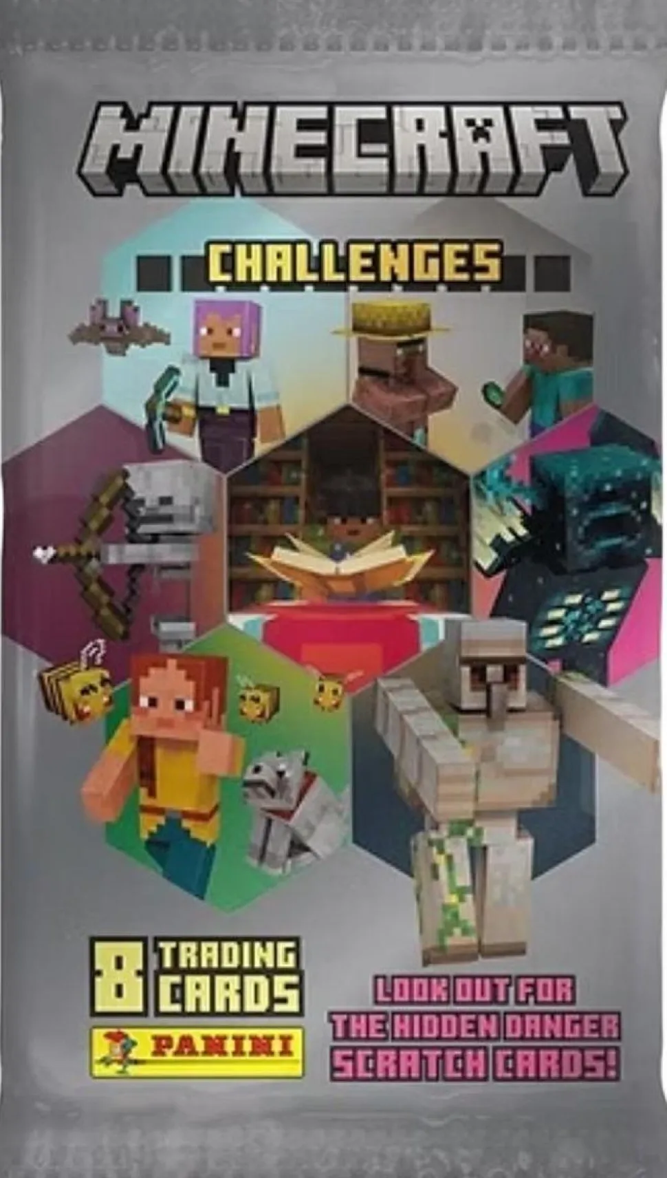 Minecraft - Panini Minecraft Challenges Trading Cards Booster Pack (8 Cards)