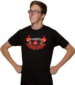 Minecraft - Powered by Redstone Black Male T-Shirt