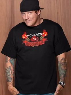 Minecraft - Powered by Redstone Black Male T-Shirt