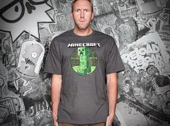Minecraft - Retro Creeper Charcoal Heather Male T-Shirt
