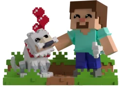 Minecraft - Taming A Wolf 5" Vinyl Figure Diorama