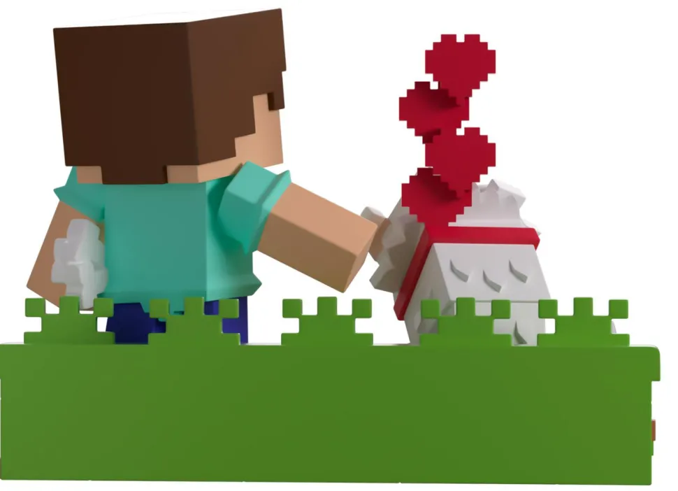 Minecraft - Taming A Wolf 5" Vinyl Figure Diorama