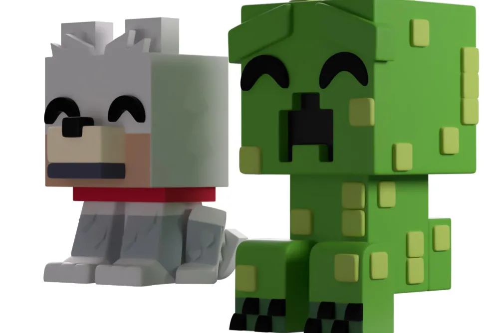 Minecraft - Wolf and Creeper Monitor Buddiez 2.5" Vinyl Figure 2-Pack