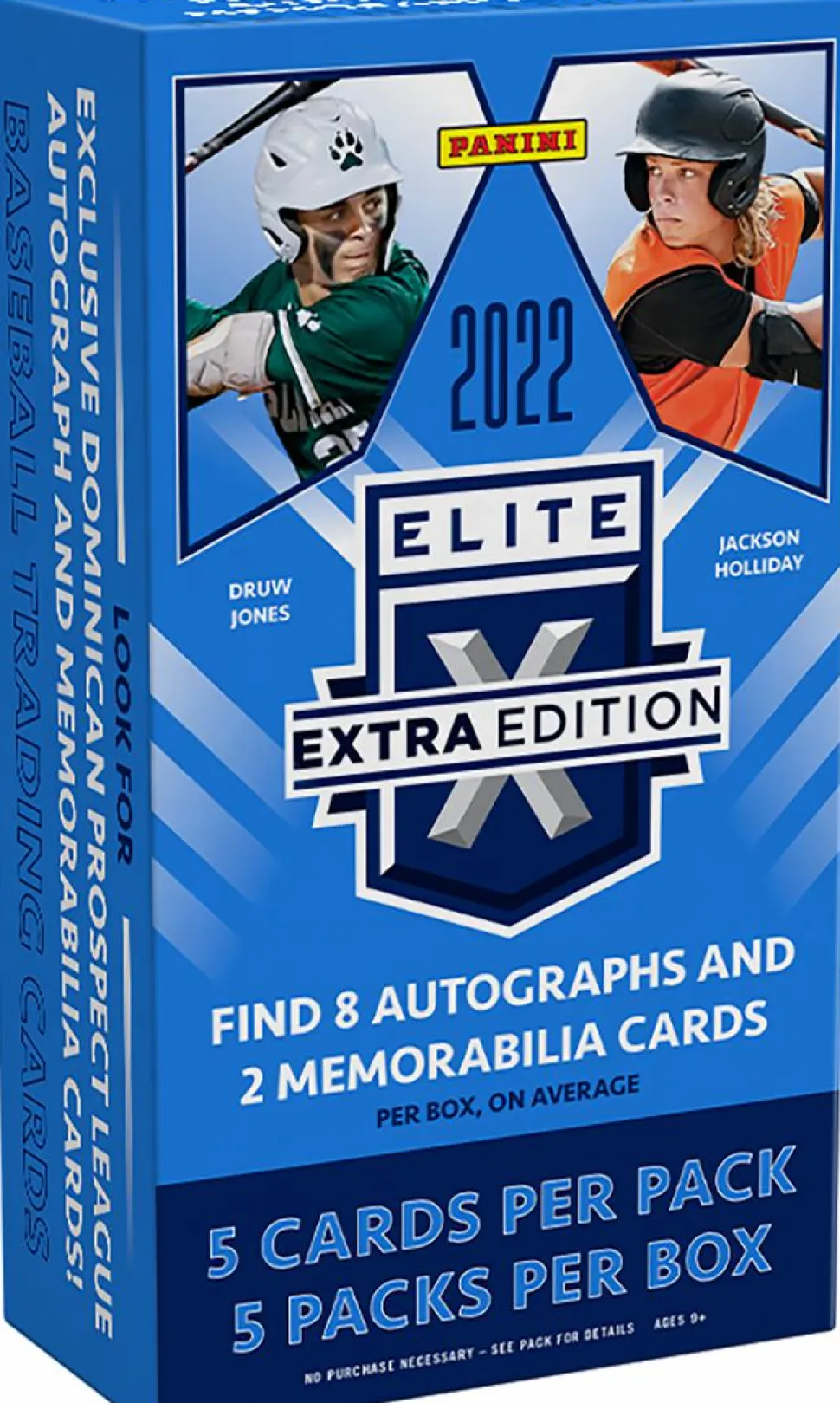 MLB Baseball - 2022 Panini Elite Extra Edition Baseball Trading Cards Hobby Box (5 Packs)