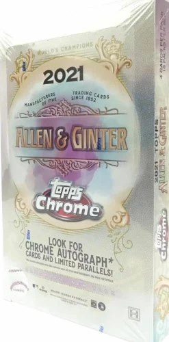 MLB Baseball - 2021 Topps Chrome Allen & Ginter Trading Cards Hobby Box (Display of 18)