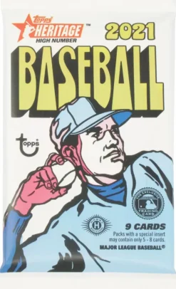 MLB Baseball - 2021 Topps Heritage High Number Trading Cards Hobby Pack (9 Cards)