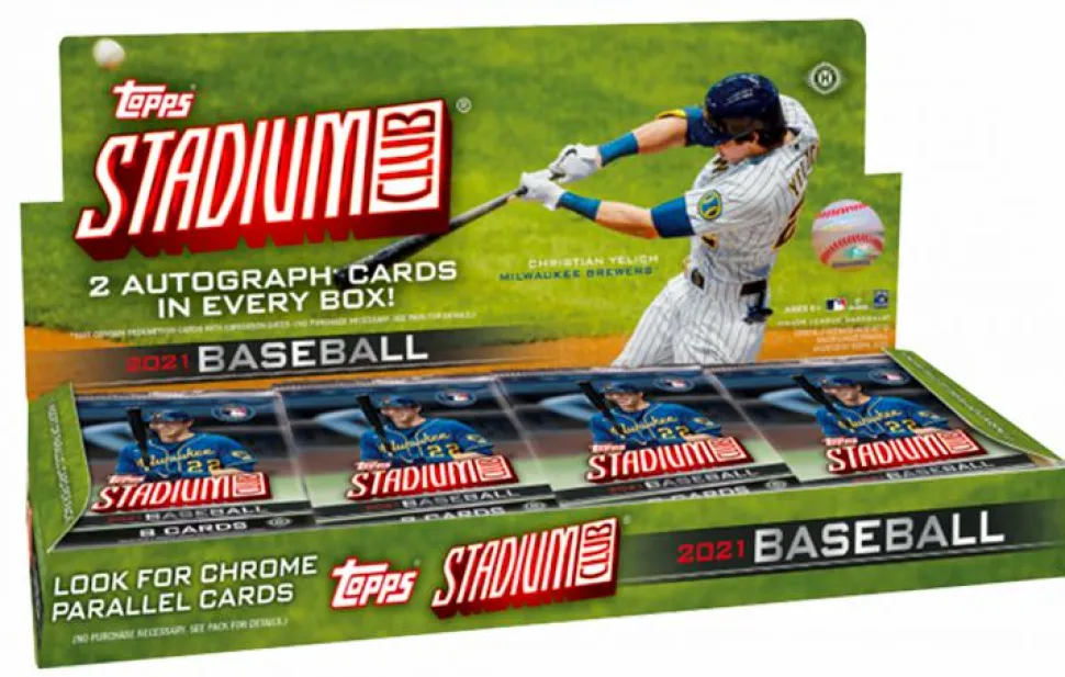 MLB Baseball - 2021 Topps Stadium Club Trading Cards Hobby Box (Display of 16)