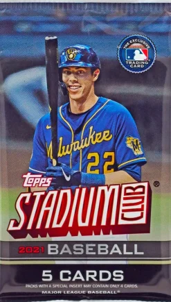 MLB Baseball - 2021 Topps Stadium Club Trading Cards Hobby Box (Display of 16)