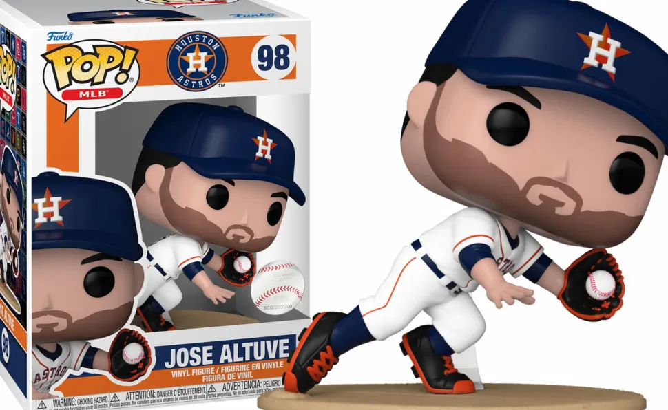 MLB Baseball - Jose Altuve Catching in White Jersey Houston Astros Pop! Vinyl Figure
