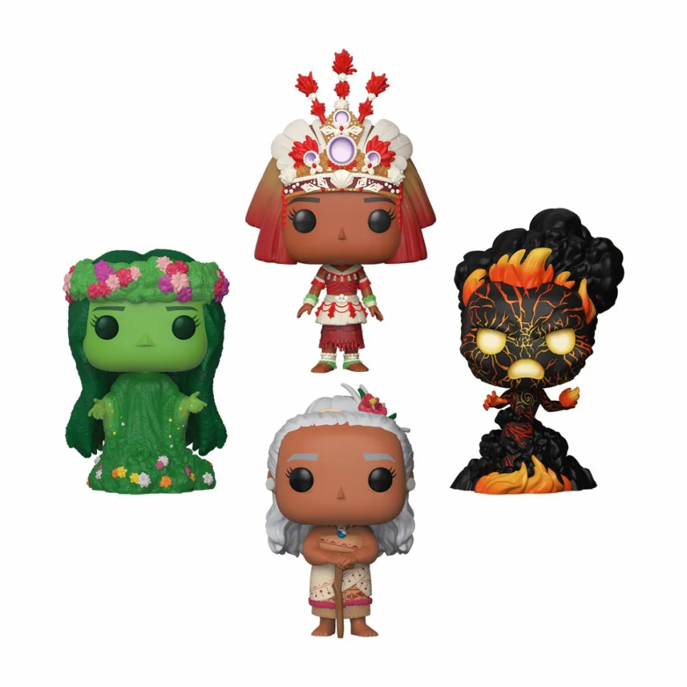 Moana - Moana, Gramma Tala, Te Ka, Te Fiti Glow-in-the-Dark Pop! Vinyl Figure 4-Pack