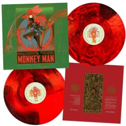 Monkey Man (2024) - Original Motion Picture Soundtrack by Jed Kurzel 2xLP Vinyl Record (Blood Red, Black, and Metallic Gold Coloured Vinyl)