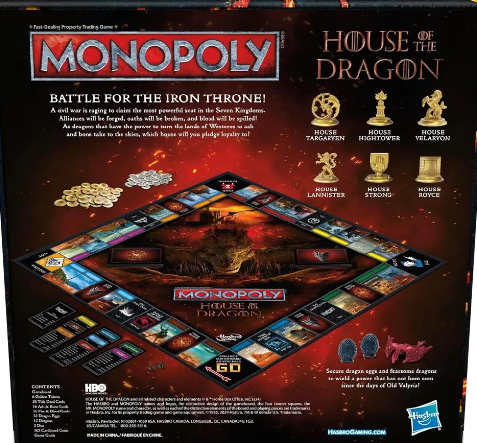Monopoly - Game of Thrones: House of the Dragon Edition Board Game