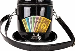 Monopoly - 90th Anniversary Top Hat Glitter Figural 8" Faux Leather Crossbody Bag