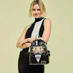 Monopoly - 90th Anniversary Pennybags Glitter Cosplay 10" Faux Leather Mini Backpack