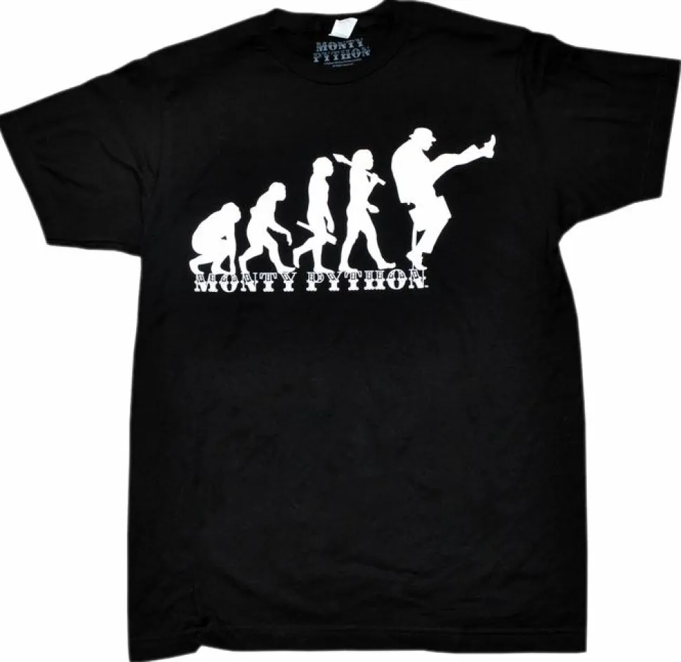Monty Python - Evolution Black Male T-Shirt