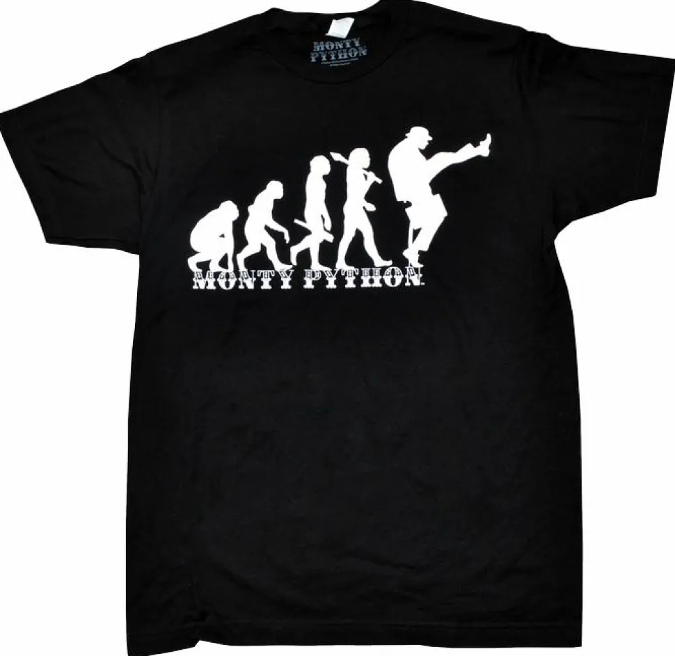 Monty Python - Evolution Black Male T-Shirt