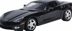 Motormax - Black 2005 Corvette C6 Timeless Legends Collection 1/24th Scale Die-Cast Vehicle Replica