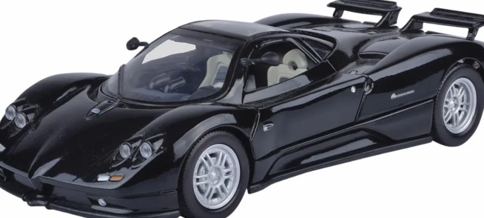 Motormax - Black Pagani Zonda C12 Timeless Legends Collection 1/24th Scale Die-Cast Vehicle Replica