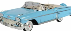 Motormax - Blue 1958 Chevrolet Impala Timeless Legends Collection 1/18th Scale Die-Cast Vehicle Replica