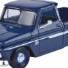 Motormax - Blue 1966 Chevy C10 Fleetside Pickup Timeless Legends Collection 1/24th Scale Die-Cast Vehicle Replica