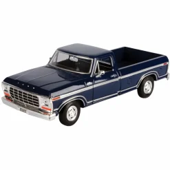 Motormax - Blue 1979 Ford F-150 Custom Timeless Legends Collection 1/24th Scale Die-Cast Vehicle Replica