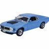 Motormax - Blue 1970 Ford Mustang Boss 429 Timeless Legends Collection 1/18th Scale Die-Cast Vehicle Replica