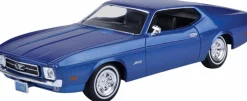 Motormax - Blue 1971 Ford Mustang Sportsroof Timeless Legends Collection 1/24th Scale Die-Cast Vehicle Replica