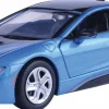 Motormax - Blue BMW I8 Coupe Timeless Legends Collection 1/24th Scale Die-Cast Vehicle Replica
