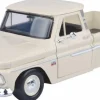 Motormax - Cream 1966 Chevy C10 Fleetside Pickup Timeless Legends Collection 1/24th Scale Die-Cast Vehicle Replica
