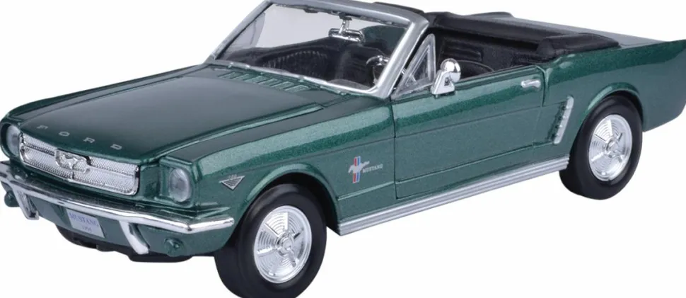 Motormax - Green 1964 1/2 Ford Mustang (Convertible) Timeless Legends Collection 1/24th Scale Die-Cast Vehicle Replica