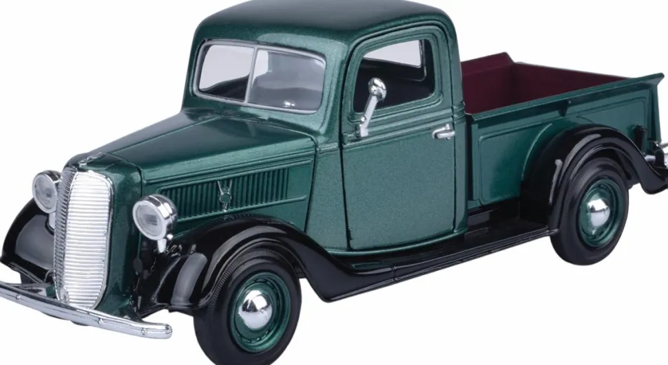 Motormax - Green 1937 Ford Pickup Timeless Legends Collection 1/24th Scale Die-Cast Vehicle Replica