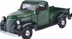 Motormax - Green 1941 Plymouth Pickup Timeless Legends Collection 1/24th Scale Die-Cast Vehicle Replica