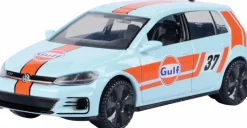 Motormax - Gulf Livery Volkswagen Golf A7 GTi Gulf Collection 1/43 Die-Cast Vehicle Replica