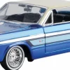 Motormax - Metallic Blue 1964 Chevy Impala Get Low Collection 1/24th Scale Die-Cast Vehicle Replica