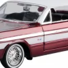 Motormax - Metallic Red 1964 Chevy Impala Get Low Collection 1/24th Scale Die-Cast Vehicle Replica