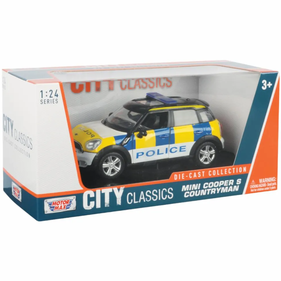 Motormax - Mini Cooper S Countryman Police Car Mini Cooper Collection 1/24th Scale Die-Cast Vehicle Replica